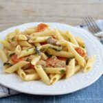 Penne risottate con salsiccia e verdure