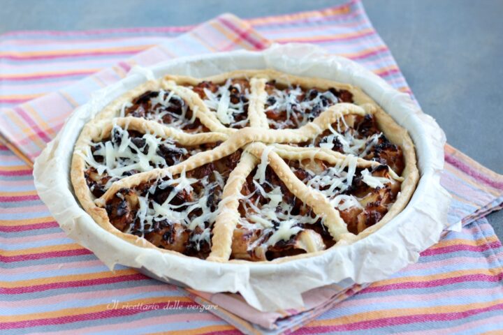 Crostata salata con radicchio