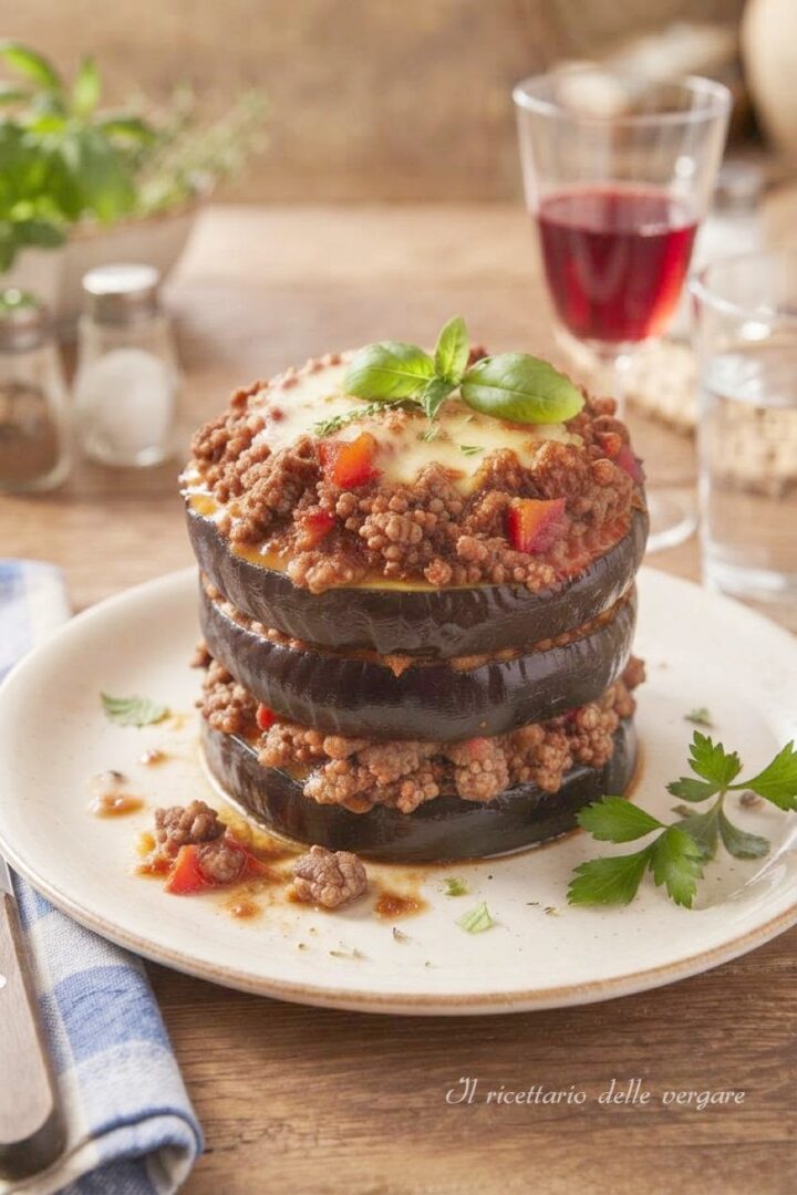  Ricetta torrette di melanzane e carne macinata al forno