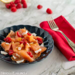 CARPACCIO DI SALMONE E LAMPONI