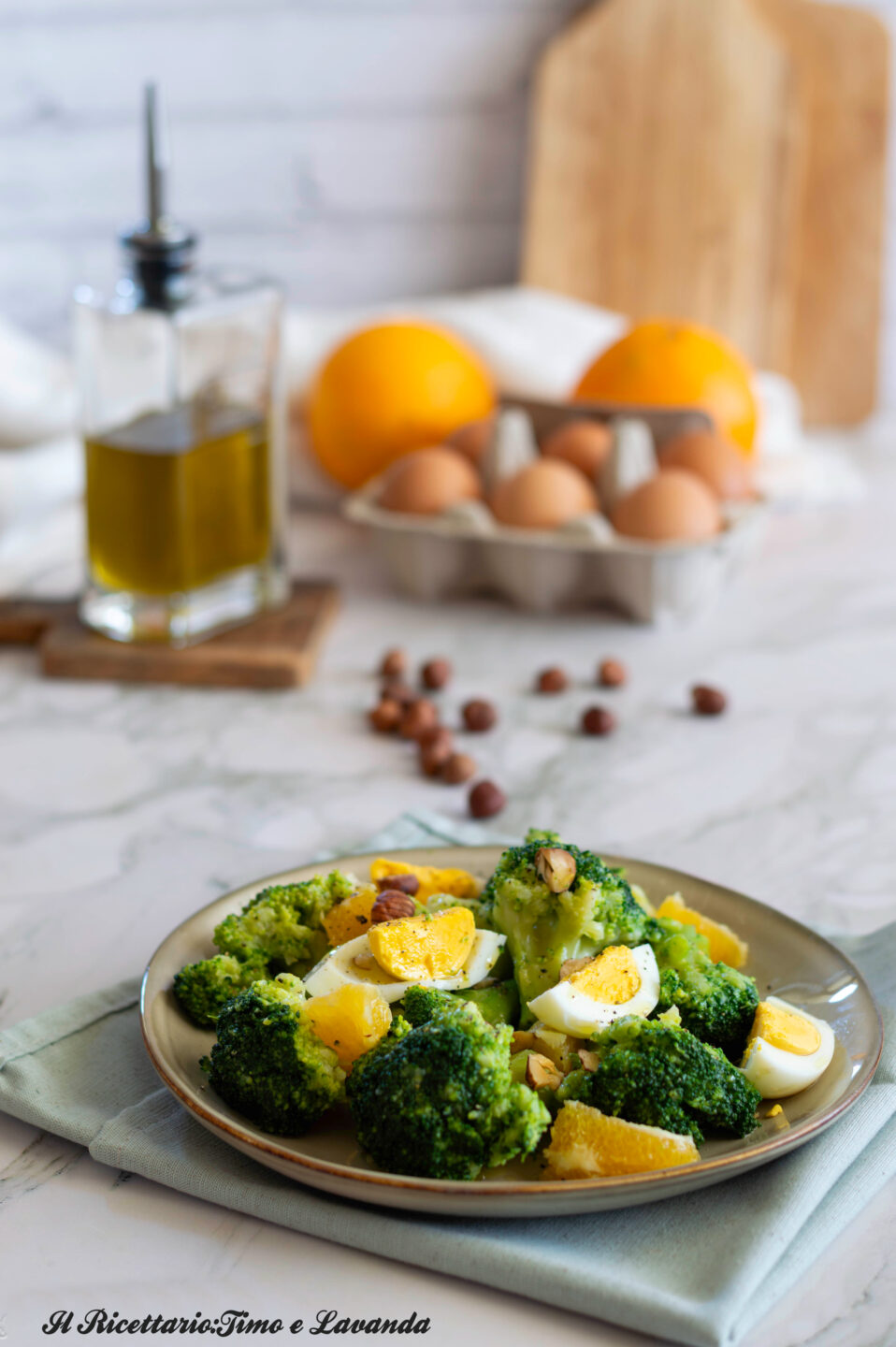 insalata di broccoli con uova sode
