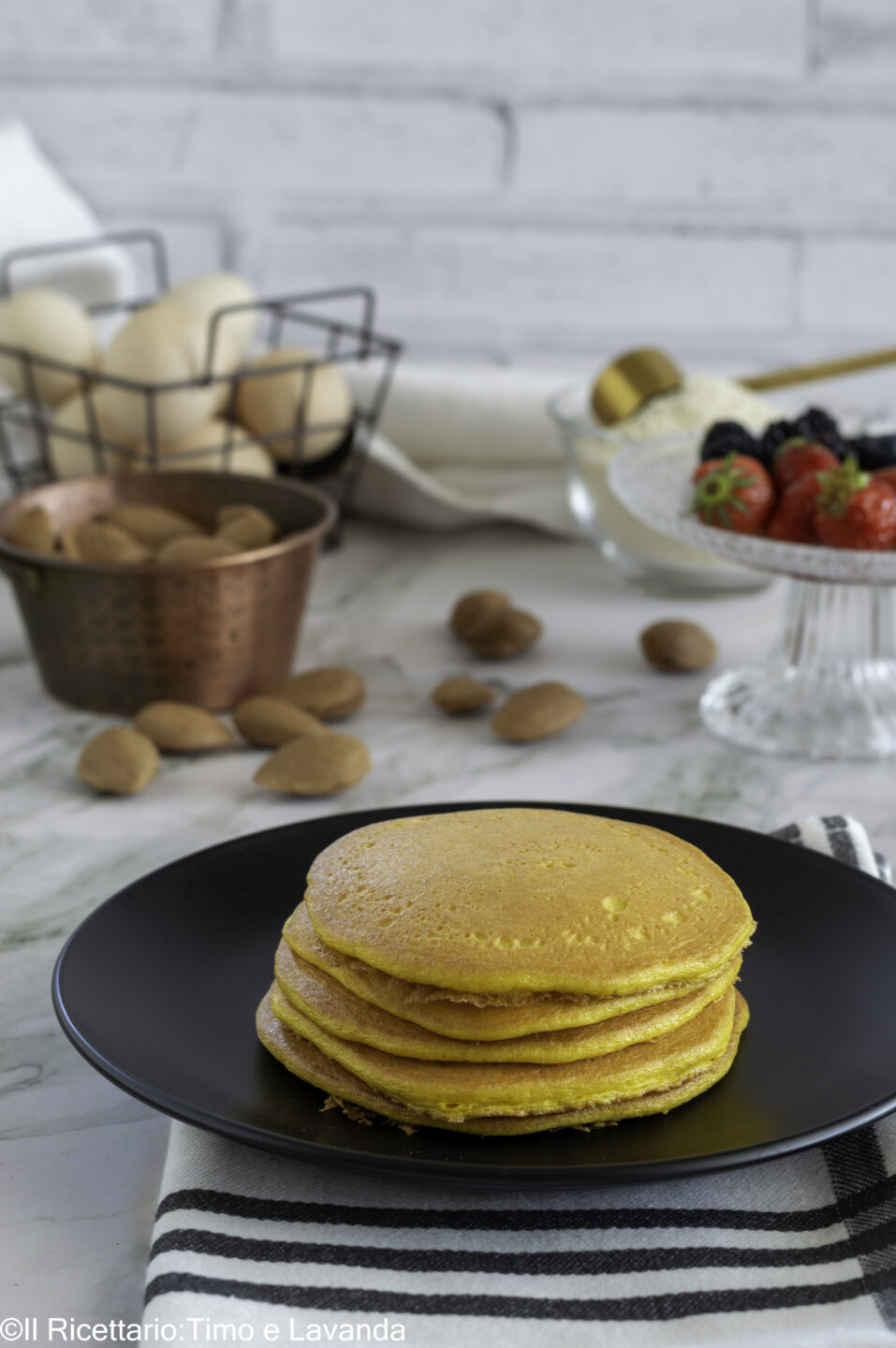 pancakes con farina di mandorle