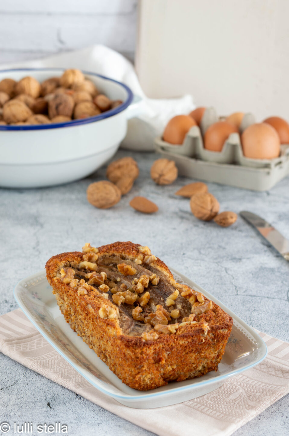 banana bread low carb soffice senza glutine con farina di mandorle e cocco
