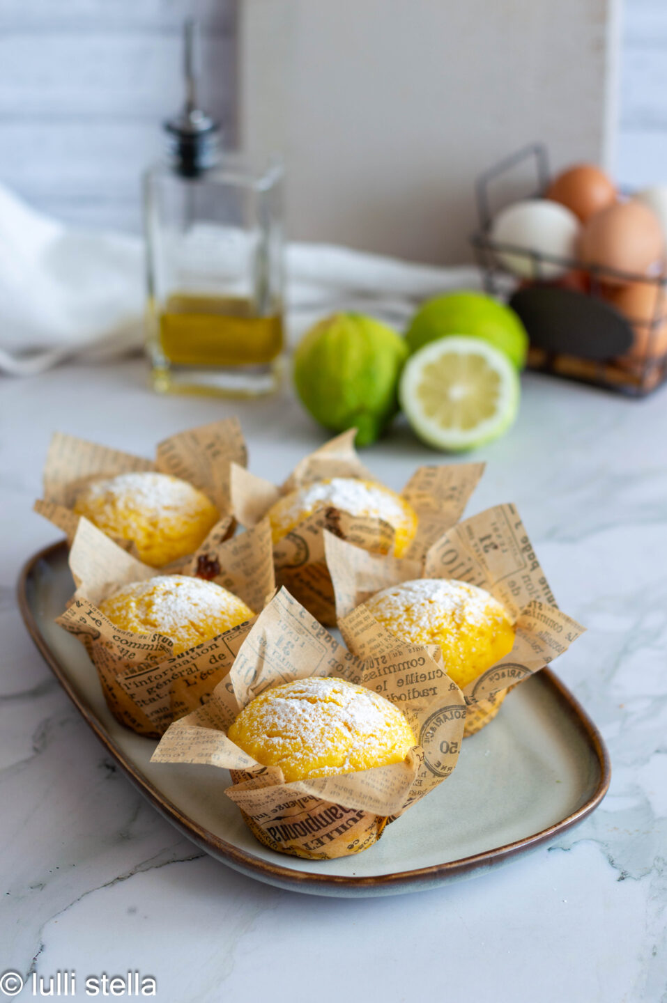 Muffin ricotta e limone senza glutine soffice e profumato con farina di riso