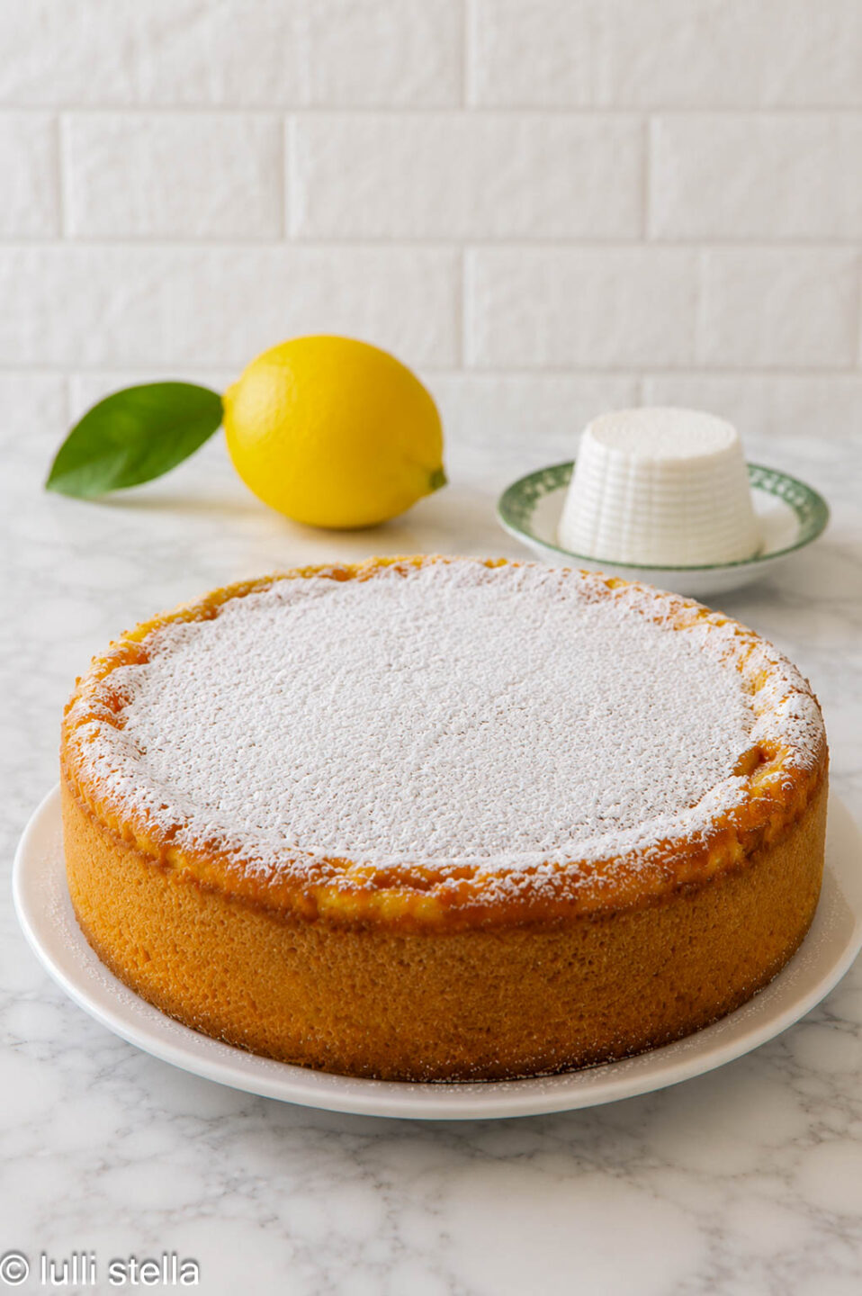 Torta di ricotta senza glutine con frolla di riso e crema cremosa al limone
