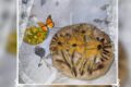 Focaccia Van Gogh vegana, senza glutine, con girasoli di peperoni