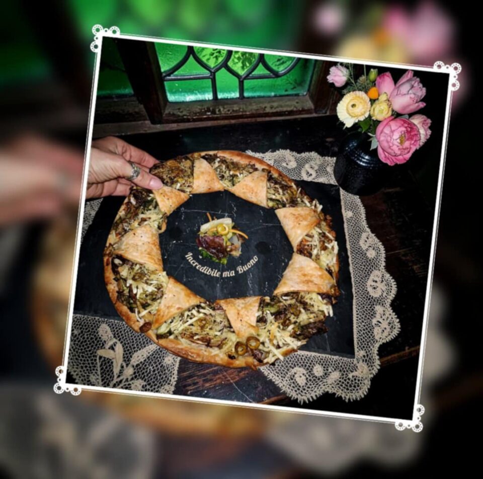 Ghirlanda di Sfoglia Gluten-Free con verdure e formaggio veg