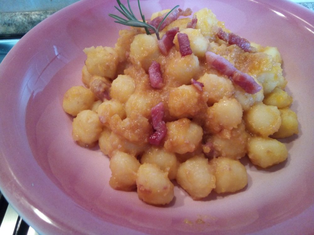 GNOCCHETTI CON ZUCCA E PANCETTA incucinaconalessandra