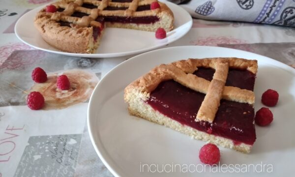 Crostata con lamponi selvatici senza glutine