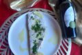Pesce spada marinato con olio extravergine d'oliva Tre Colli