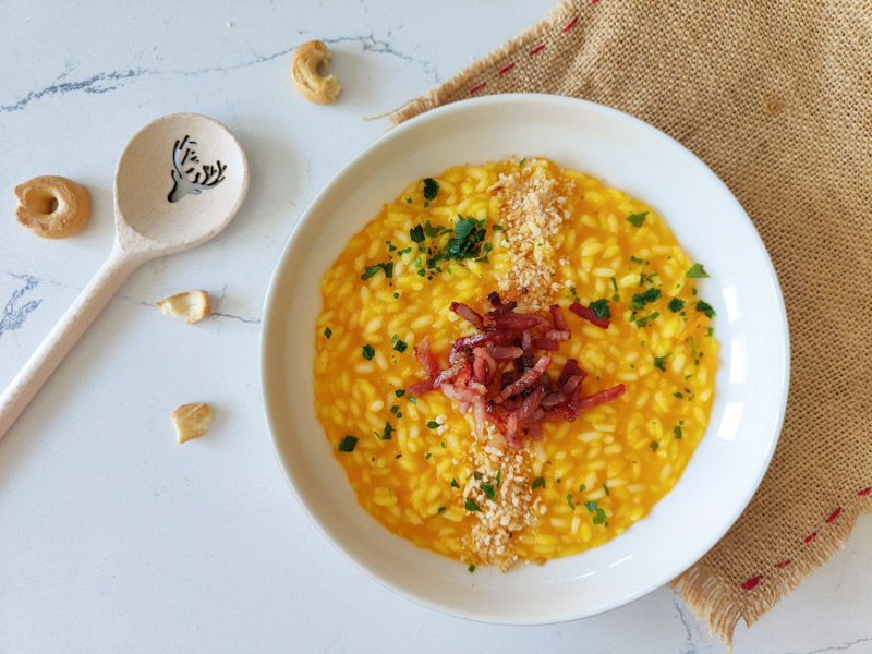 RISOTTO ZUCCA E SPECK CROCCANTE