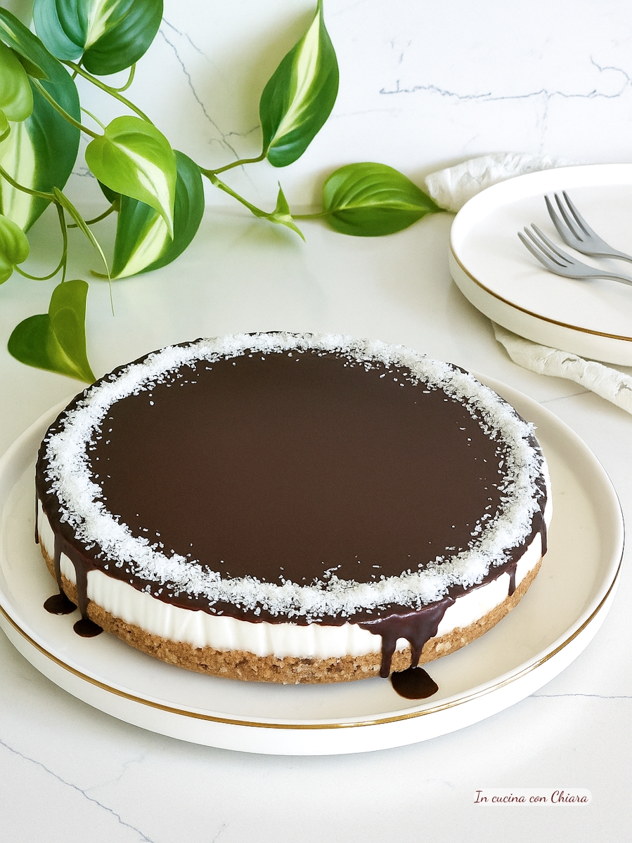 CHEESECAKE COCCO E CIOCCOLATO VEGANA