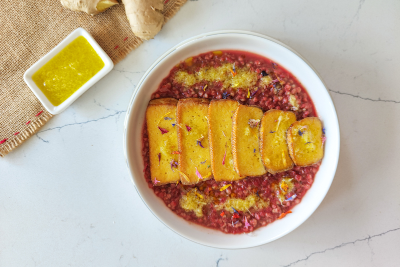 GRANO SARACENO CON BARBABIETOLA E ZENZERO