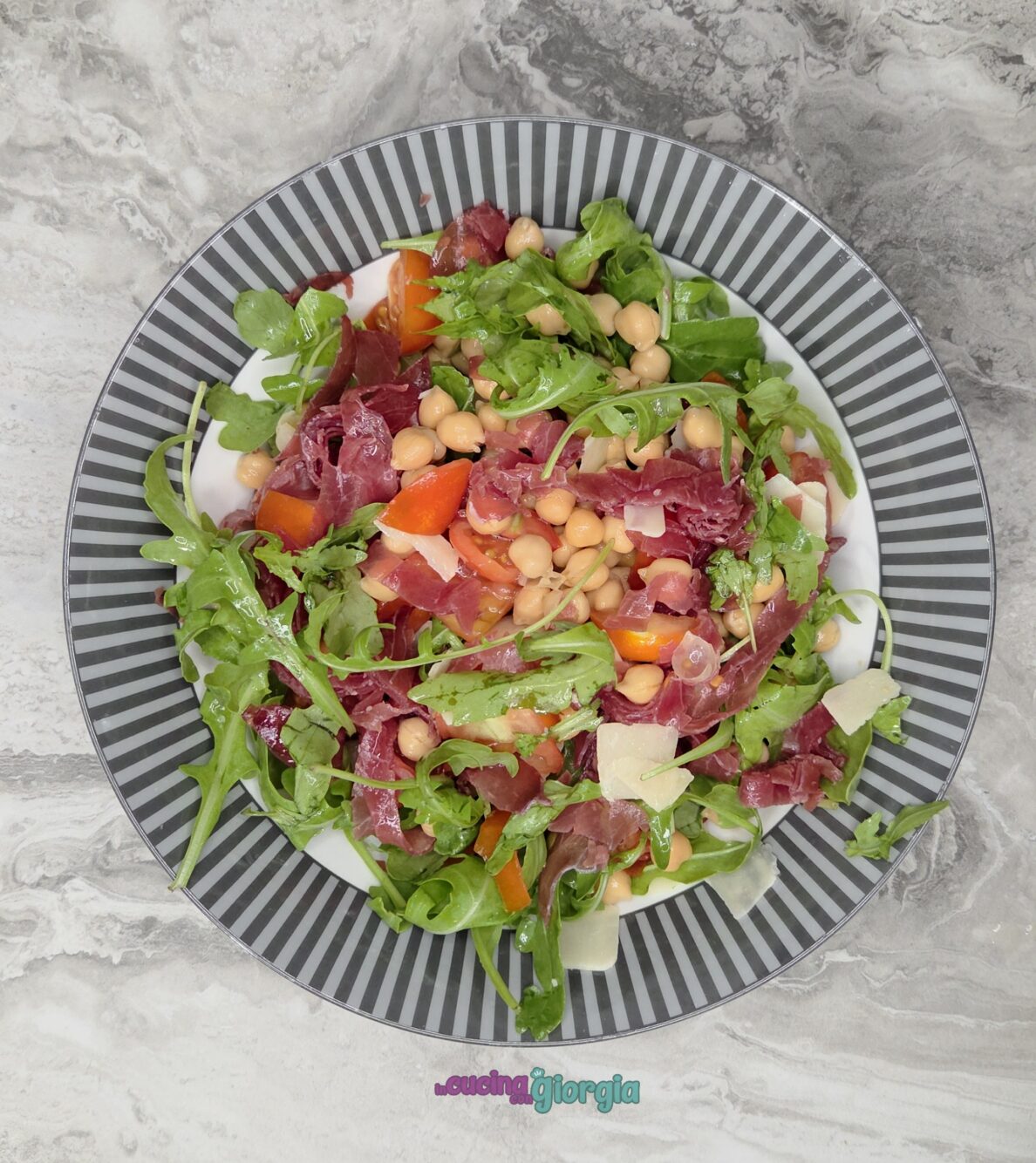 Insalata di ceci bresaola e rucola