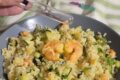 Riso freddo zucchine, gamberi e zafferano