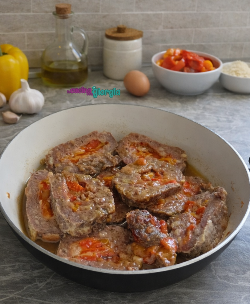 Polpettone peperoni e parmigiano