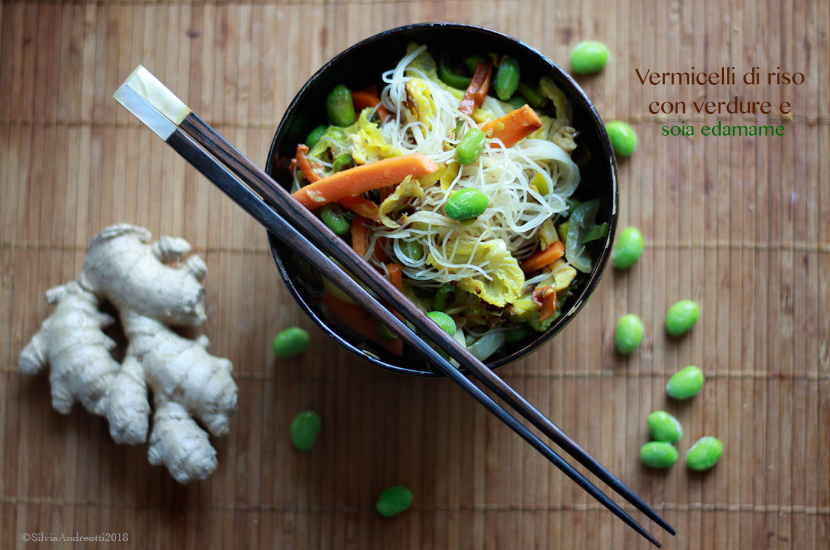 Vermicelli di riso con verdure