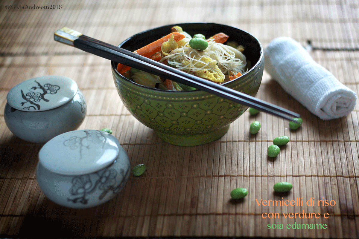 vermicelli di riso con verdure