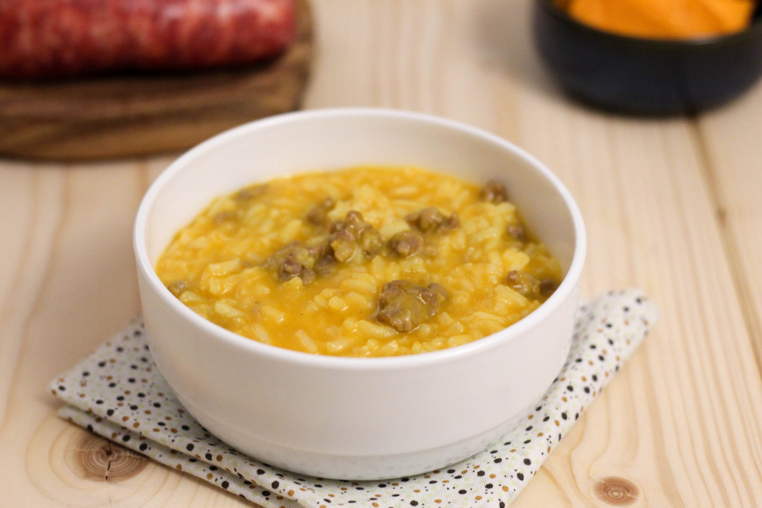 Risotto alla crema di zucca e salsiccia - Cucina No Stress