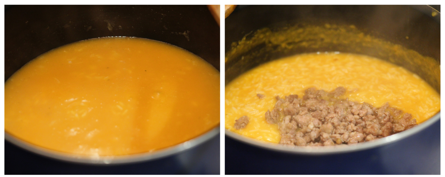 Risotto alla crema di zucca e salsiccia - Cucina No Stress