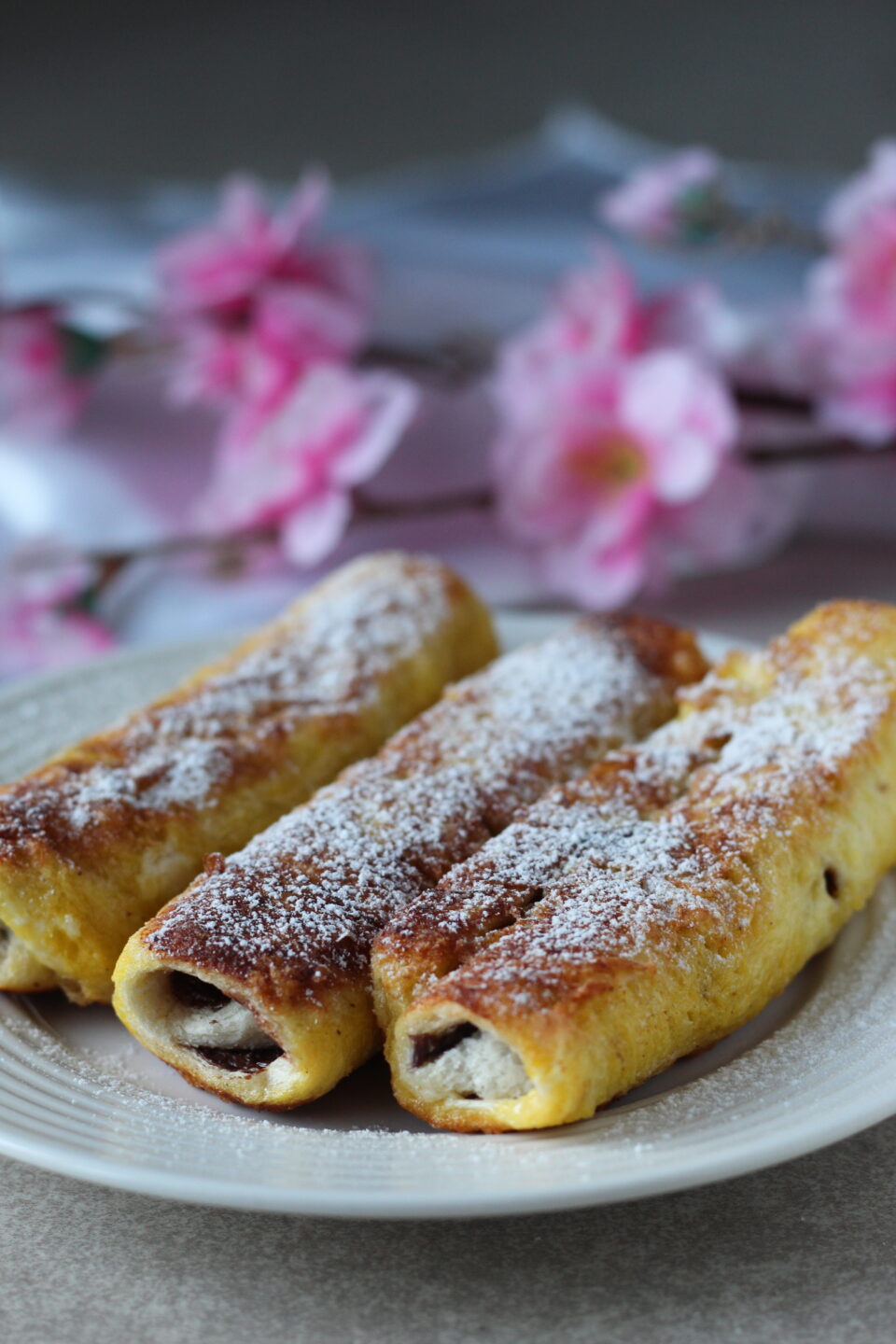 french toast roll up alla Nutella