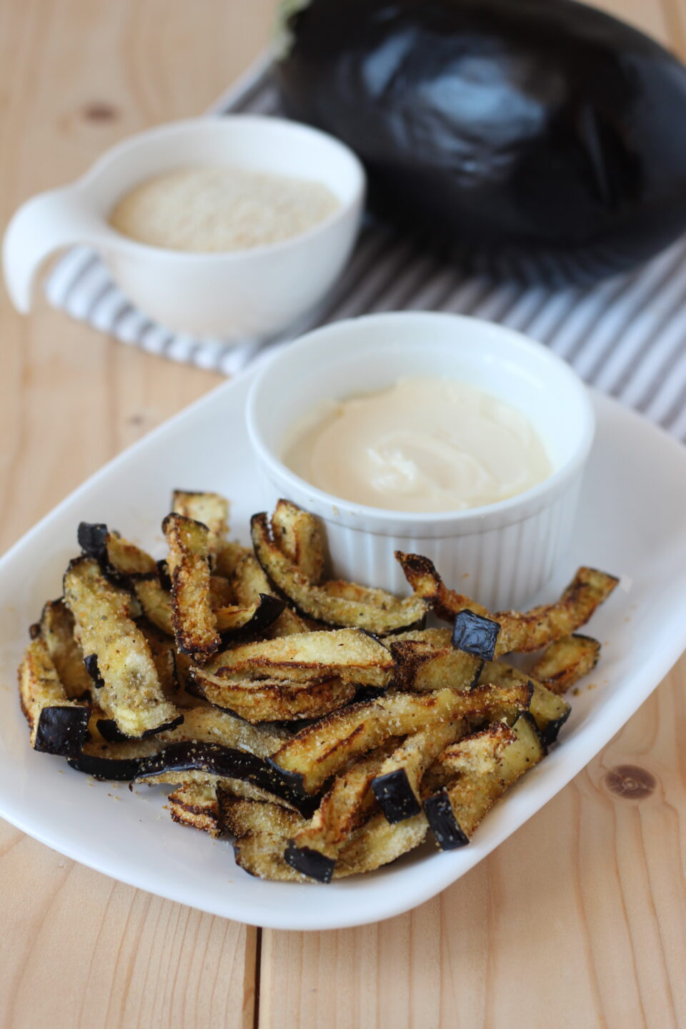 stick di melanzane con pangrattato in friggitrice ad aria