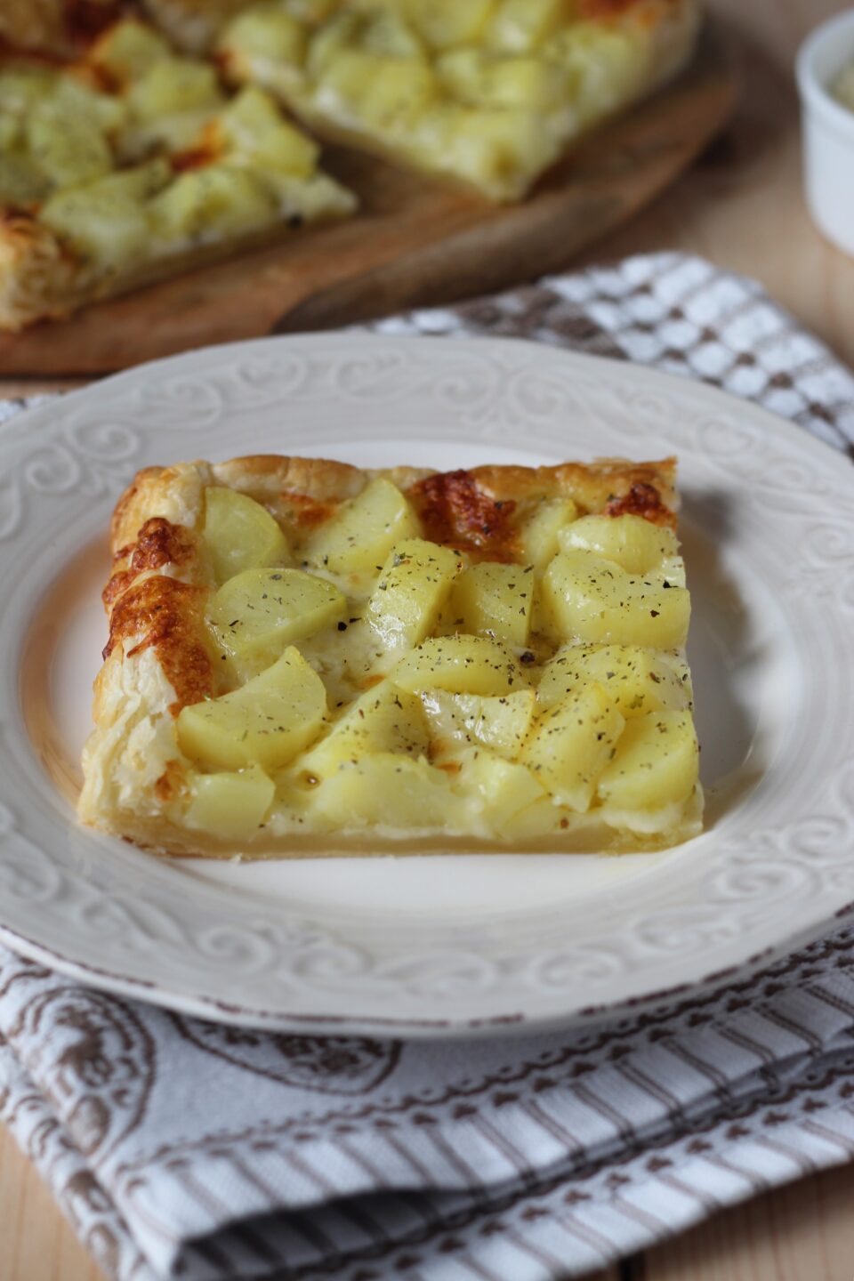 sfogliata con patate e mozzarella