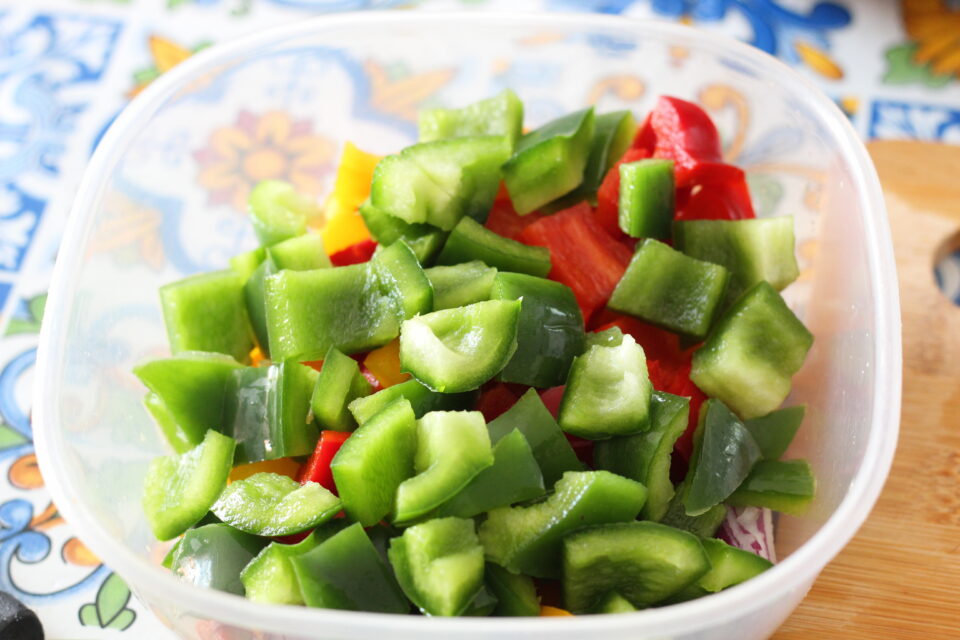 peperoni tagliati a pezzetti