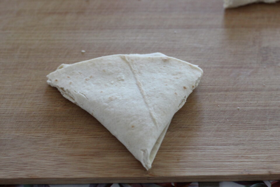 triangolo di piadina chiuso