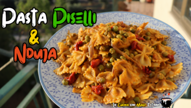 pasta fredda calda piselli e nduja