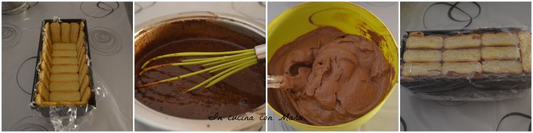 torta pavesini e mousse al cioccolato
