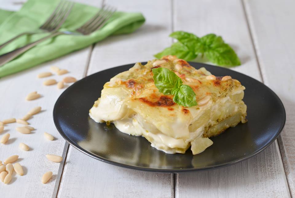 LASAGNE AL PESTO CON PATATE E FAGIOLINI ricetta primo piatto