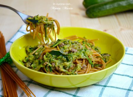 Spaghetti con macinato e zucchine, ricetta light
