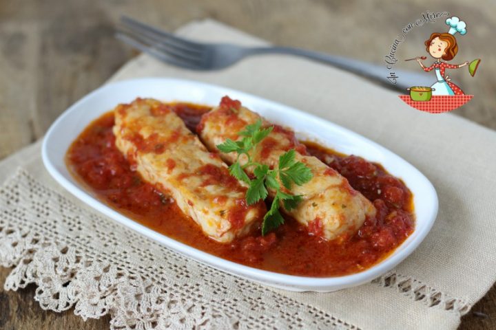 Filetti di merluzzo al sugo
