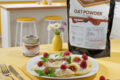 Ravioli Dolci con Farina di Avena Gusto Biscotto Ripieni di Crema Proteica al Cocco Prodotti Azienda Nutrisost e Cocco Rapè e Lamponi