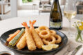 Tempura di Pesce e Verdure con Sabbiamare Spumante Bio Brut Nature Cantine Tenuta Mariani