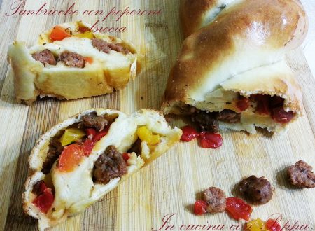 Panbrioche bimby con peperoni e salsiccia