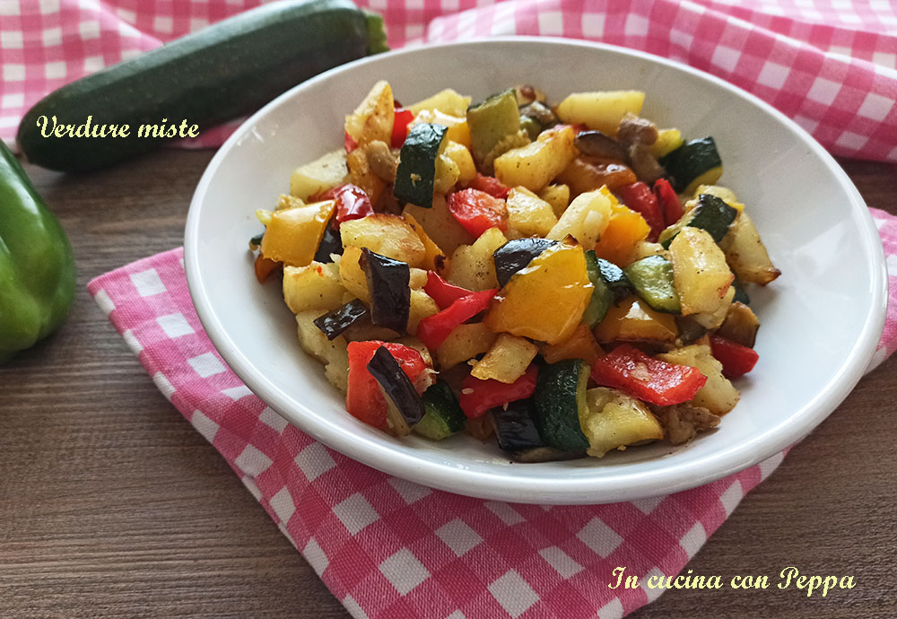 Verdure miste con friggitrice ad aria In cucina con Peppa