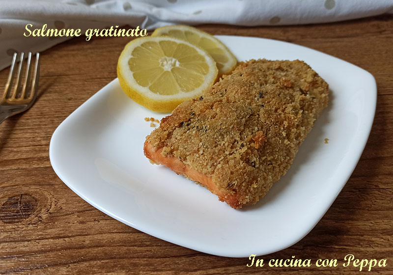 Salmone gratinato con friggitrice ad aria succoso - In cucina con Peppa