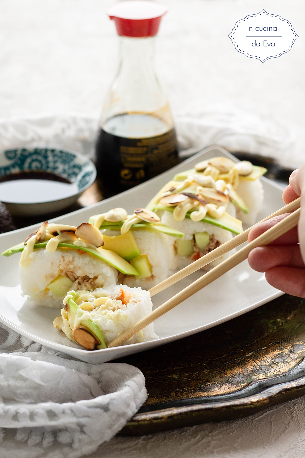 Sushi Sanó sin alga y con arroz normal/Sushi sano, senza alghe e con riso  normale