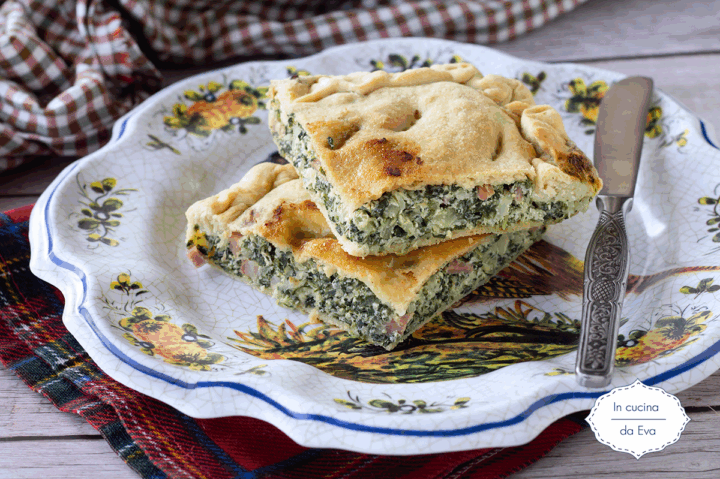 Rustico con bieta, ricotta e mortadella