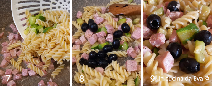 Unire-la-pasta-e-zucchine-al-tonno-ed-olive-nere