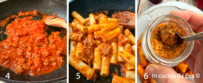 Preparazione-del-sugo-alla-ventricina-ed-aggiunta-della-pasta