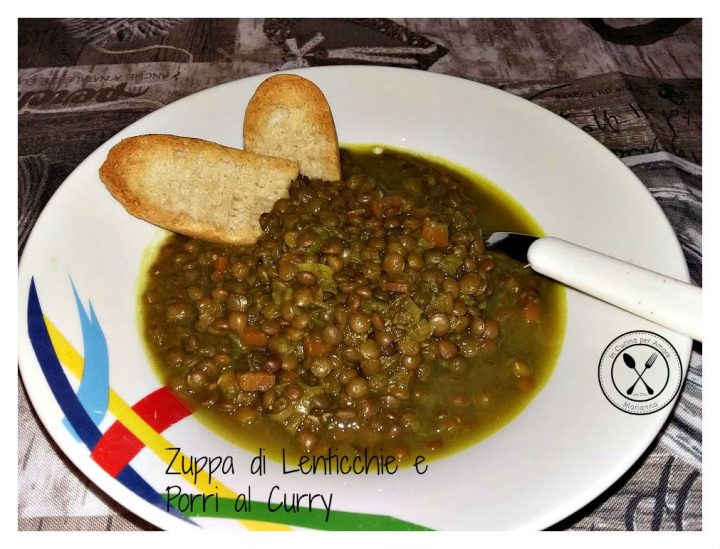 Zuppa di lenticchie e porri al curry