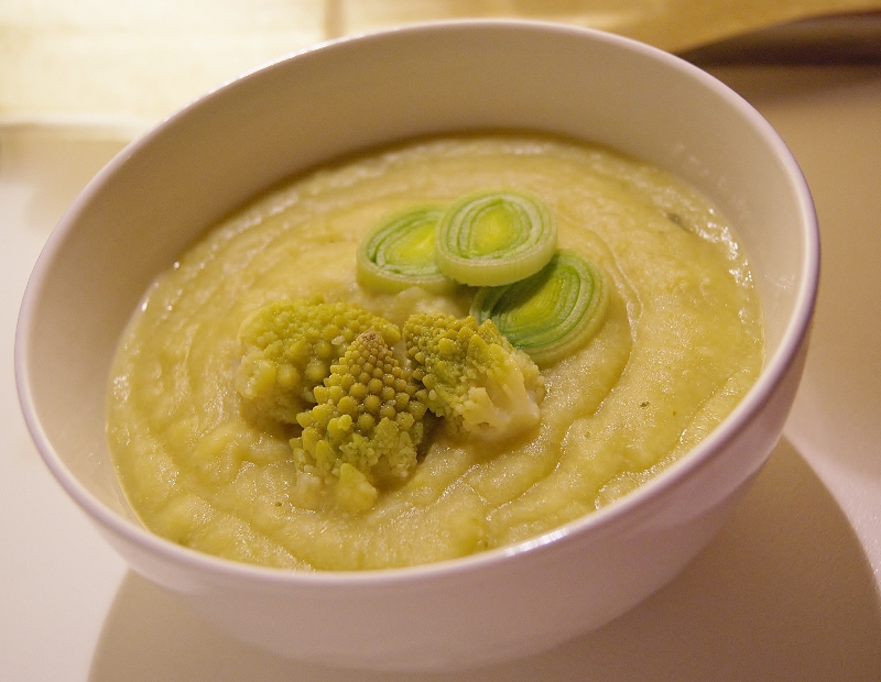 zuppa di patate e broccoli