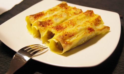 Cannelloni con carciofi e patate