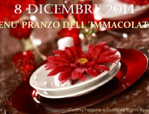 PRANZO DELL’ IMMACOLATA MENU DI PESCE