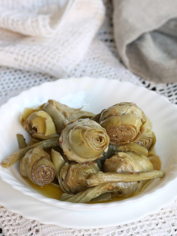 RICETTA CARCIOFI SOTT OLIO carciofini sott'olio da conserva
