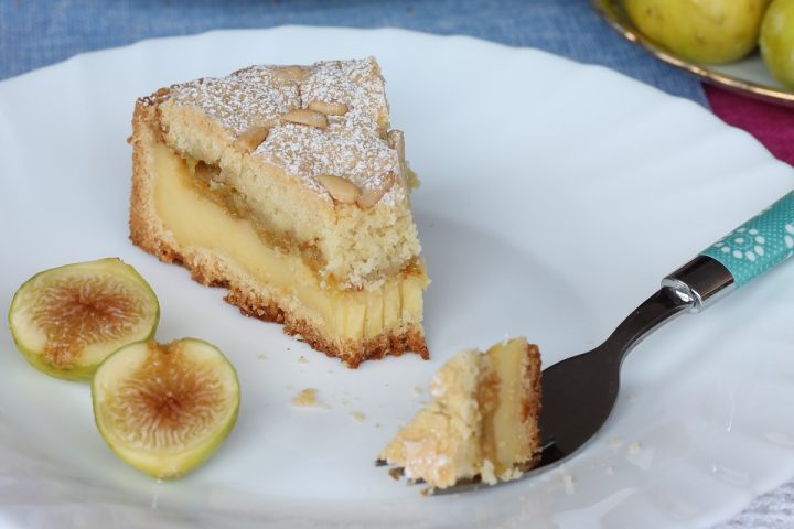 TORTA DELLA NONNA AI FICHI ricetta crostata crema fichi freschi e pinoli