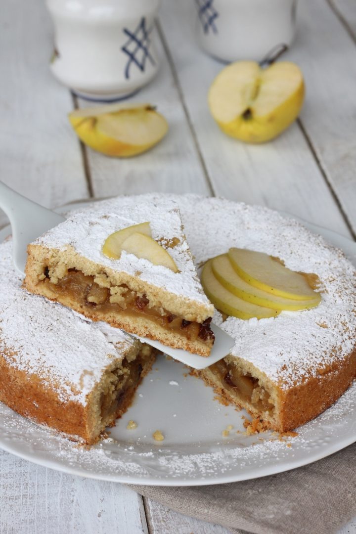 Crostata mele e uvetta senza burro | ricetta crostata con pasta frolla all' olio